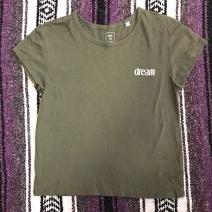 Olive green crop top
